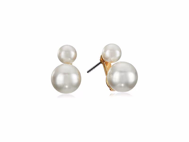Rebecca Minkoff Double Pearl Stud Earrings