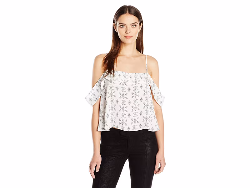 The Fifth Label Return to Paradise Printed Off the Shoulder Top