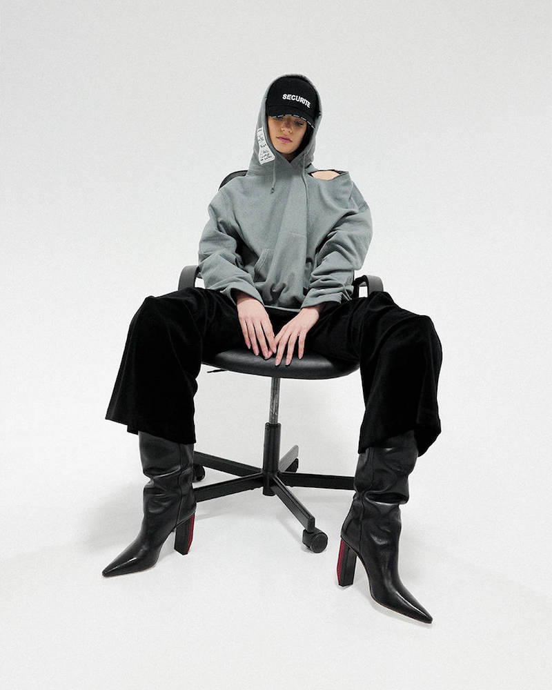 Vetements Over-the-Knee Reflector Heeled Boots