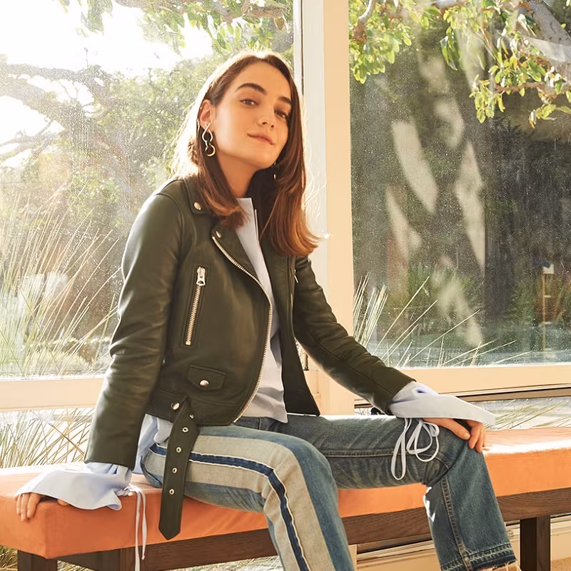 Acne Studios Mock Leather Moto Jacket