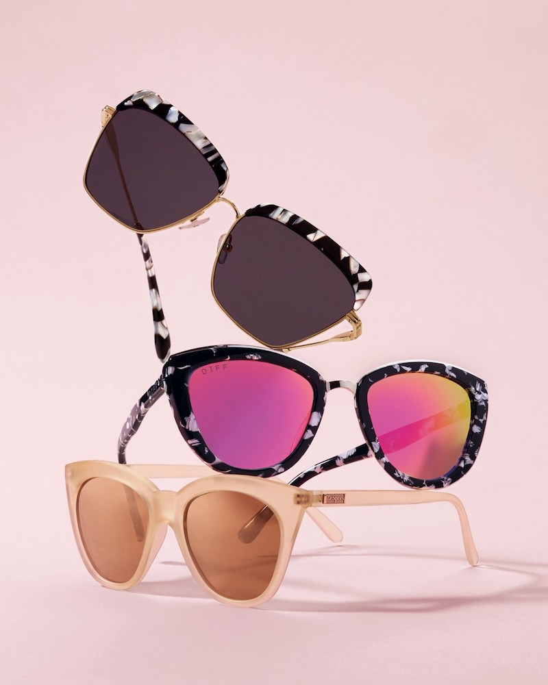 DIFF Rose 56mm Cat Eye Sunglasses