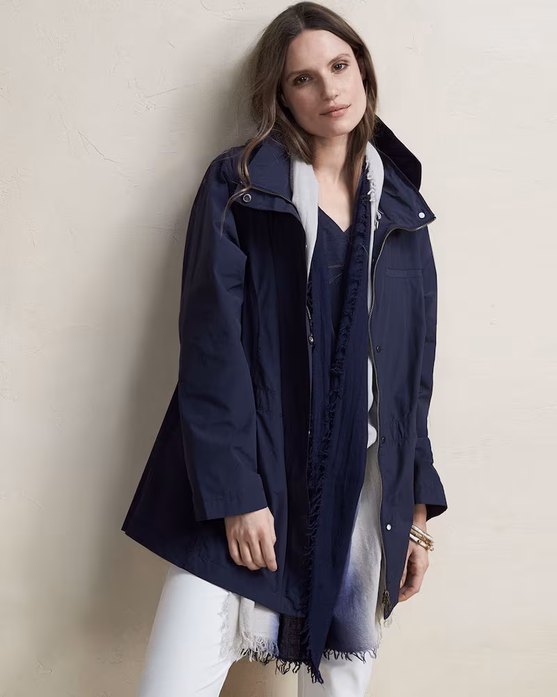 Eileen Fisher Nylon Jacket with Hood