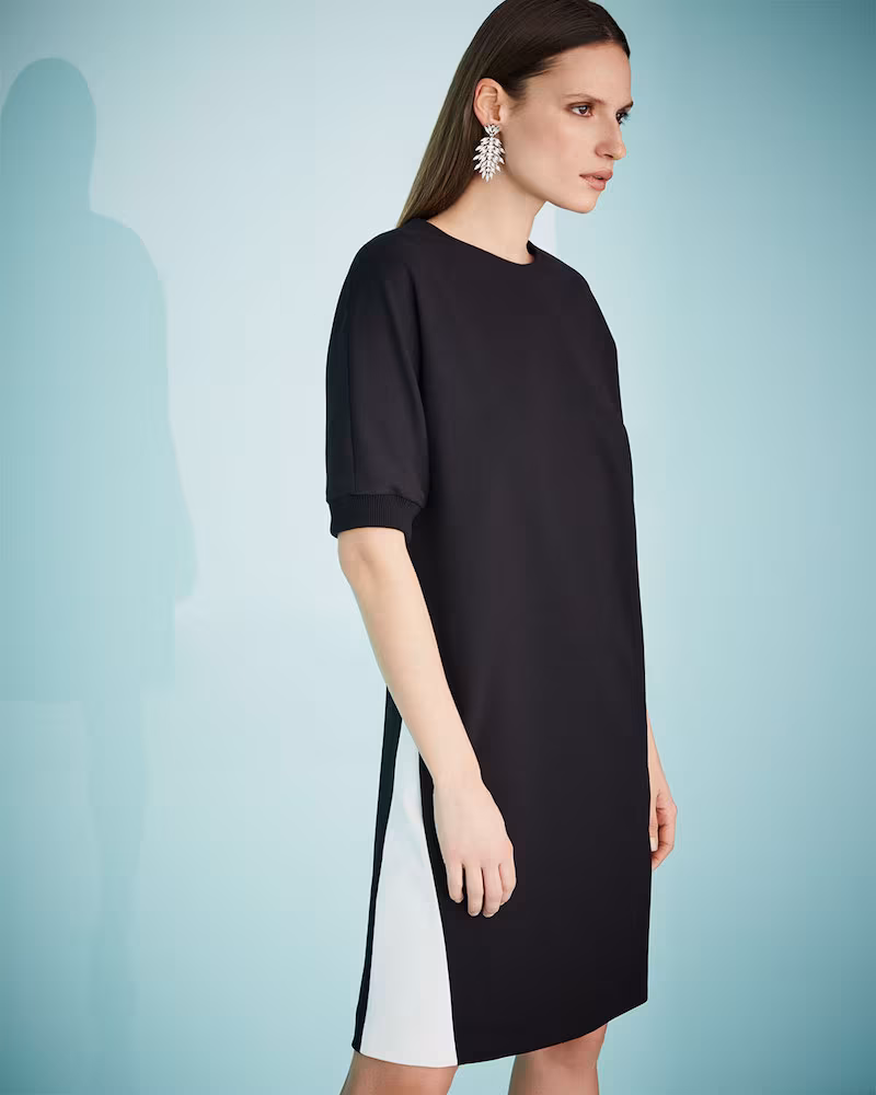 Escada Half-Sleeve Sweatshirt Dress