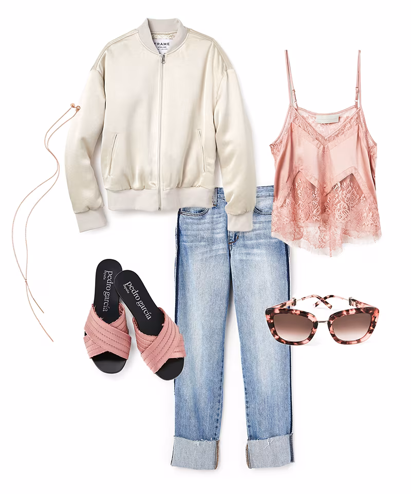 FRAME Satin Bomber Jacket