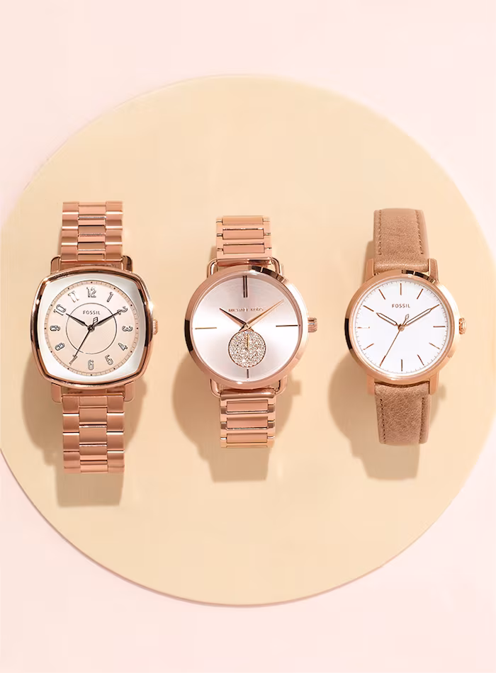Fossil ES4195 Idealist Three-Hand Rose Gold-Tone Stainless Steel Watch