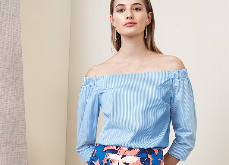 Halogen Off the Shoulder Top