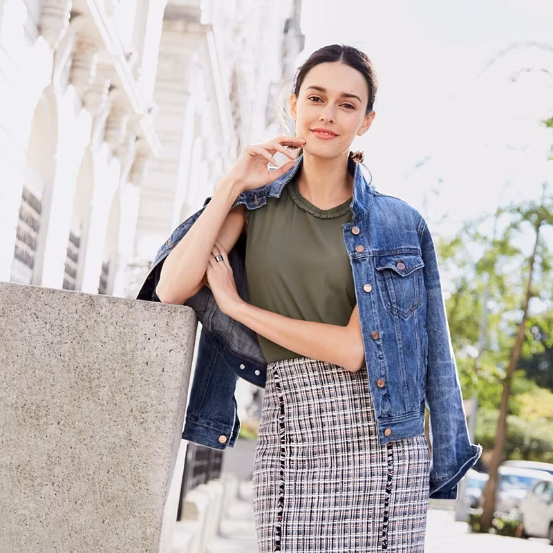 J.Crew Drapey ruffle-trim top