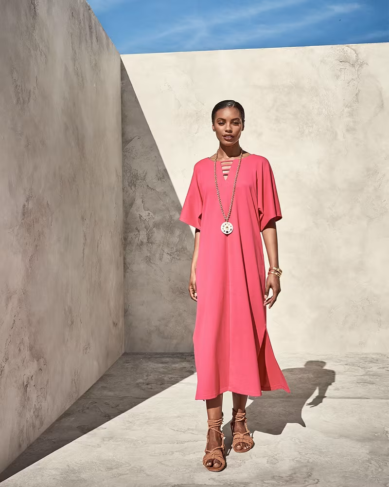 Joan Vass Long Dolman Sleeve Dress