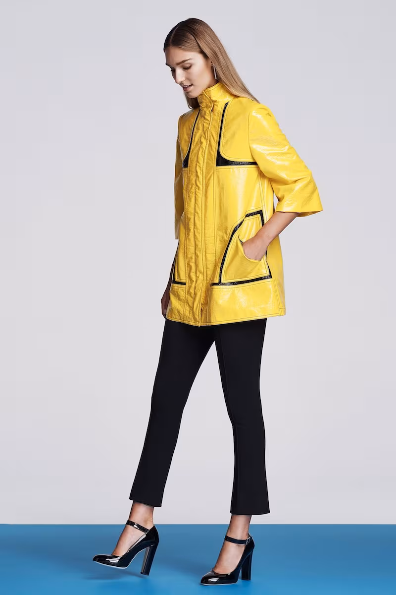 Lisa Perry Cotton-Blend Vinyl Raincoat