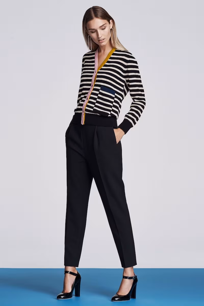 Lisa Perry Pleat-Front Pants
