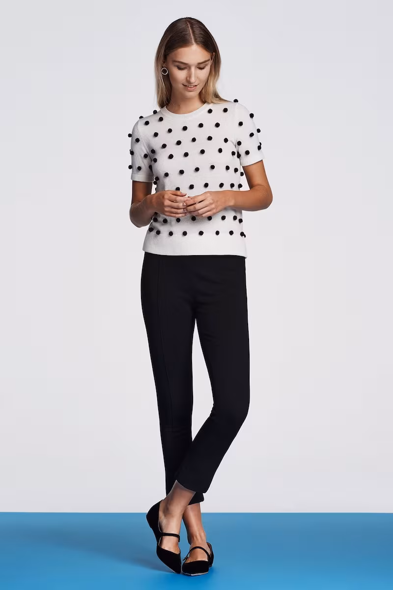 Lisa Perry Ponte-Knit Crop Trousers
