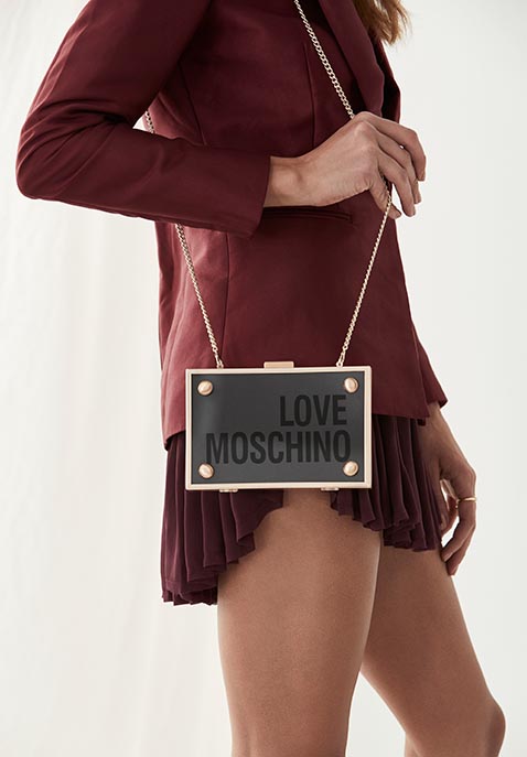 Love Moschino Lucite Box Clutch
