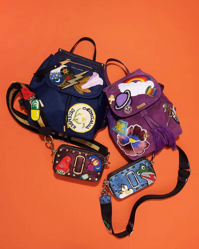 Marc Jacobs Patched Nylon Flap Backpack