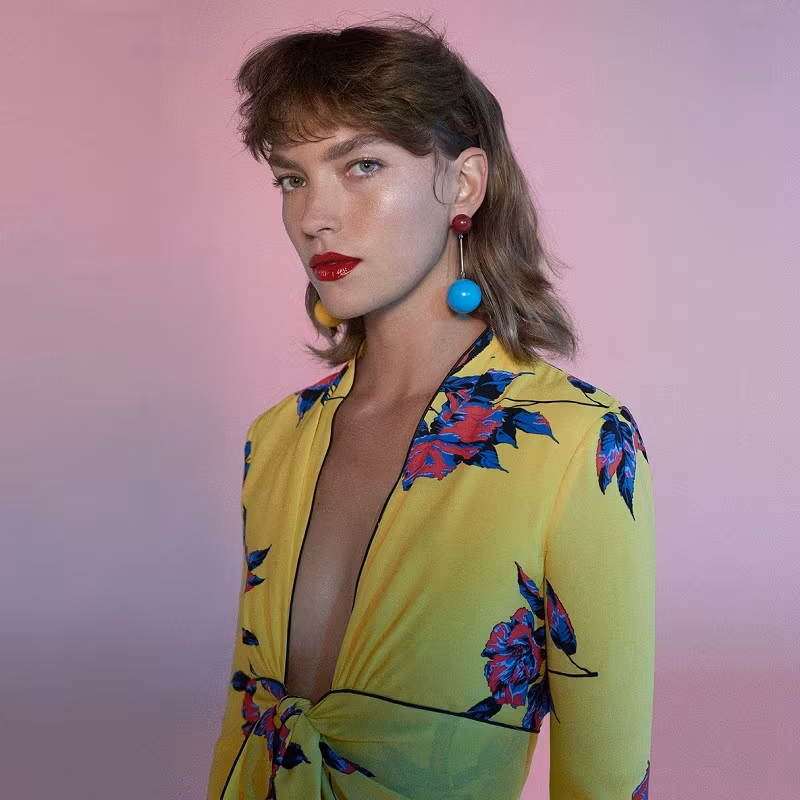 Proenza Schouler Lily-print knot-front silk-crepe top