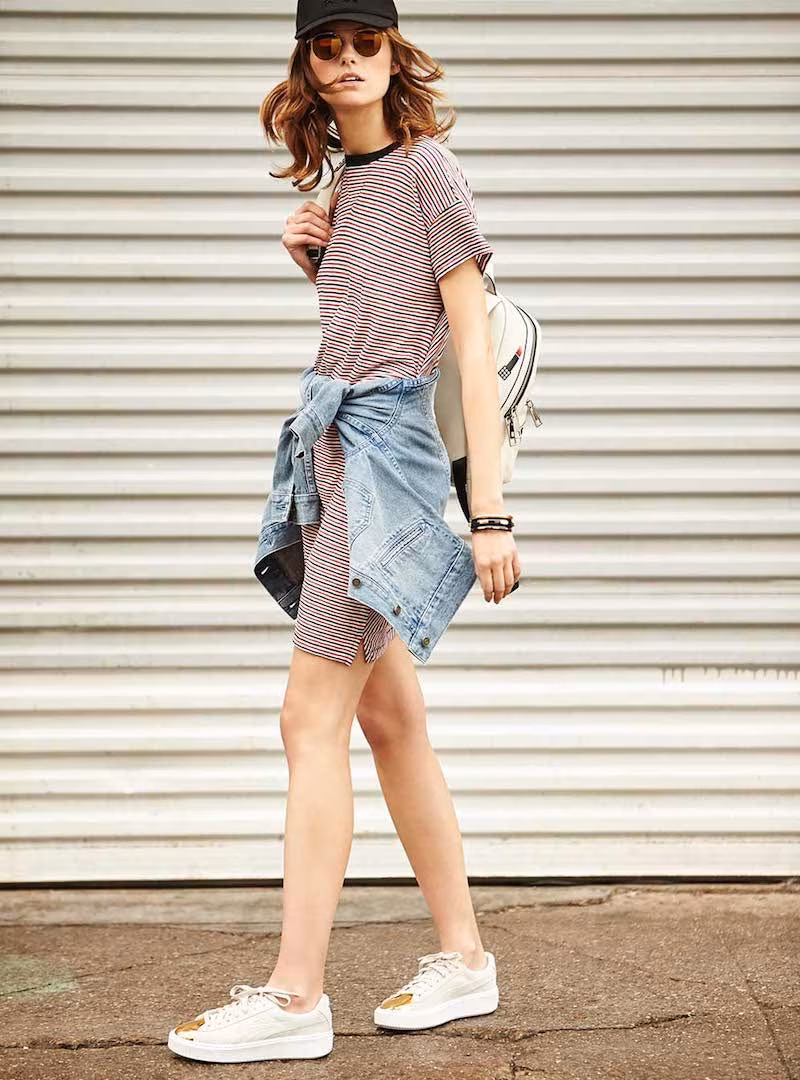 Rag & Bone Racer Stripe T-Shirt Dress
