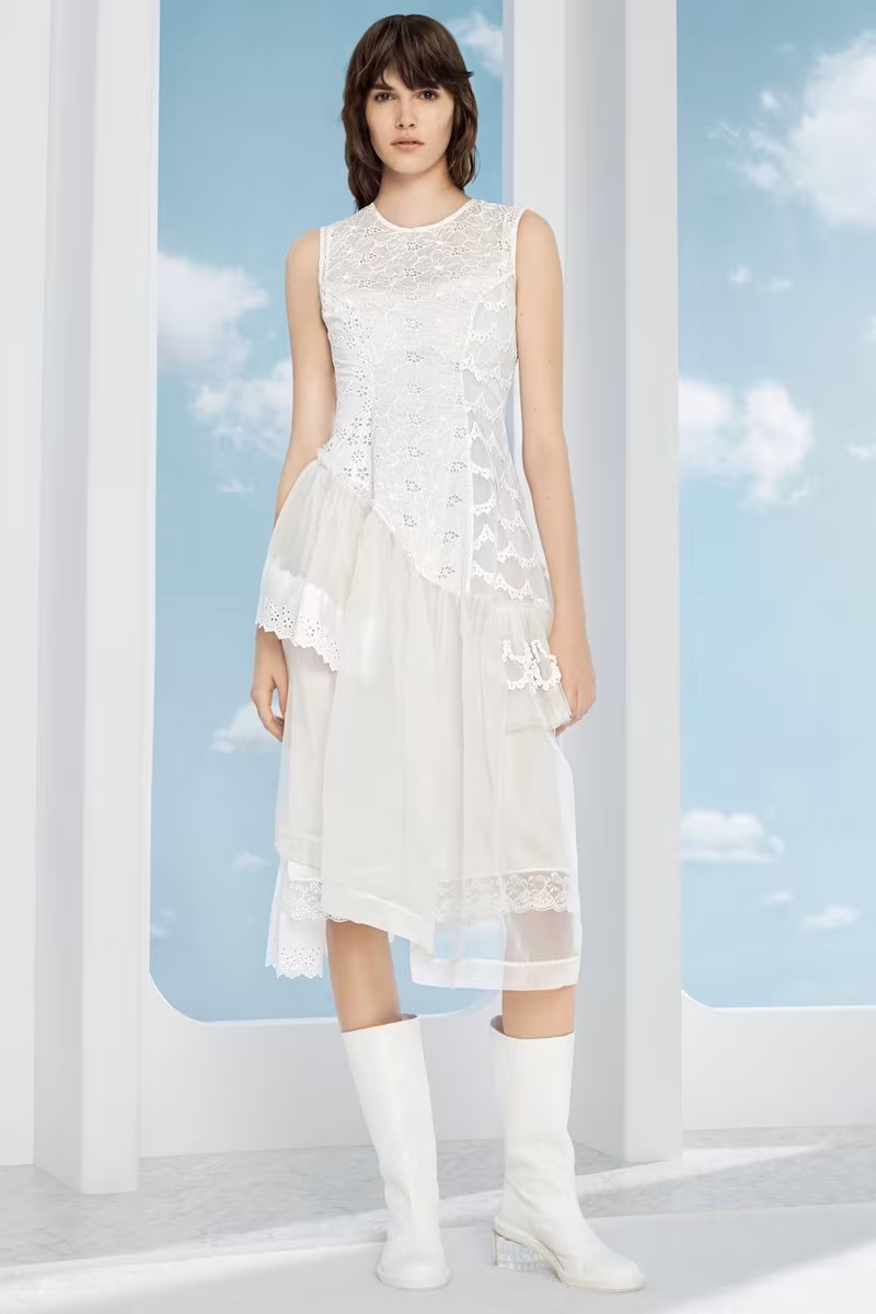 Simone Rocha Frill Patchwork Dress
