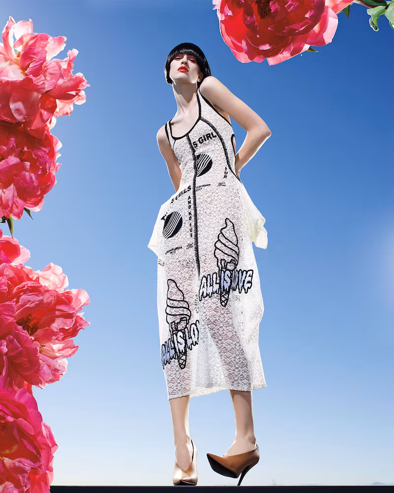 Stella McCartney Olwen Embroidered Lace Tank Dress