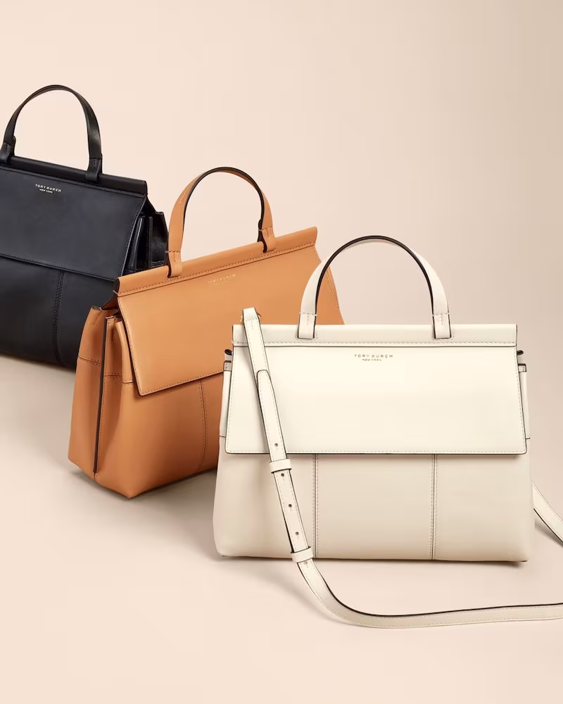 Tory Burch Block T Leather Satchel