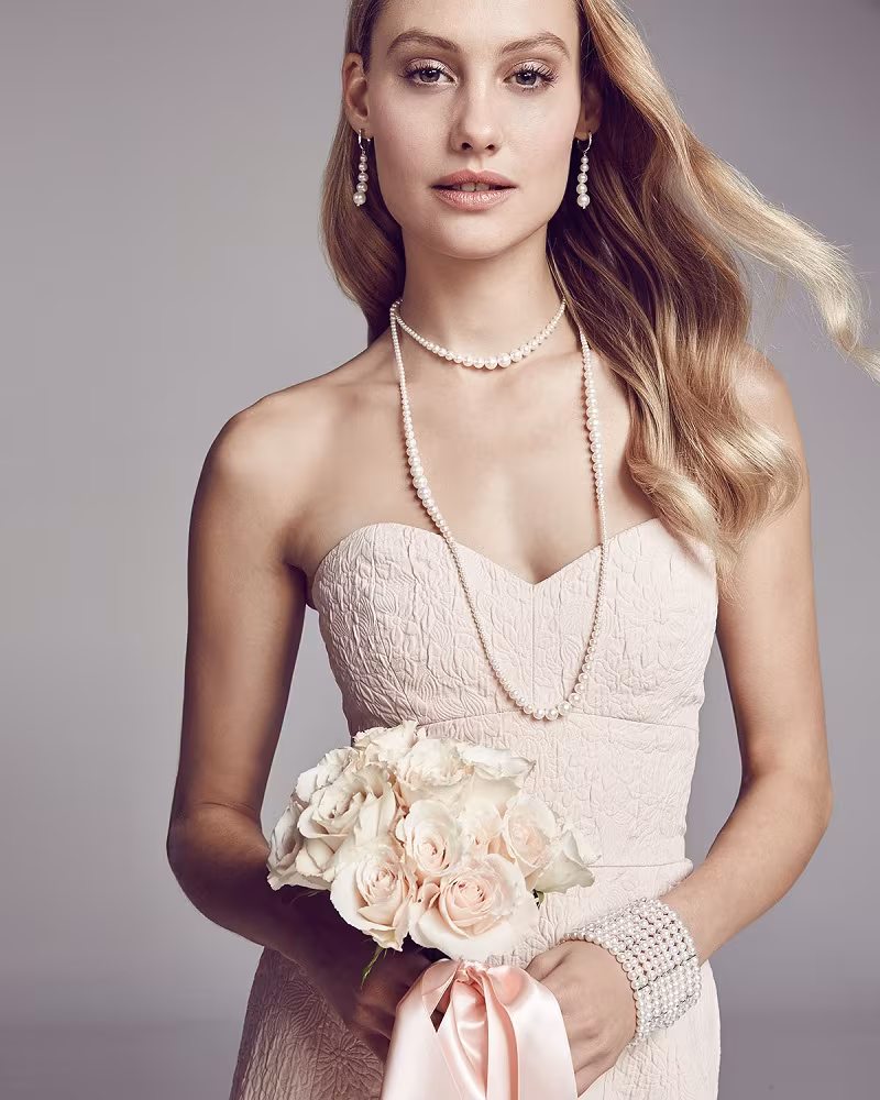Utopia Nine-Strand Pearl Bracelet with Diamonds