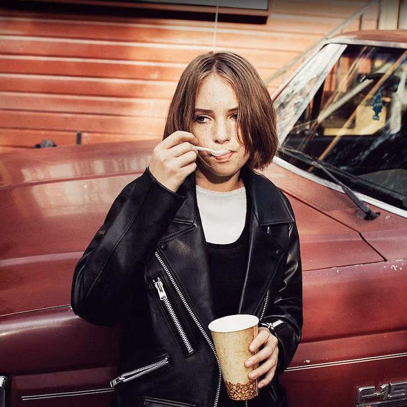 AllSaints Kumara Oversized Leather Biker Jacket