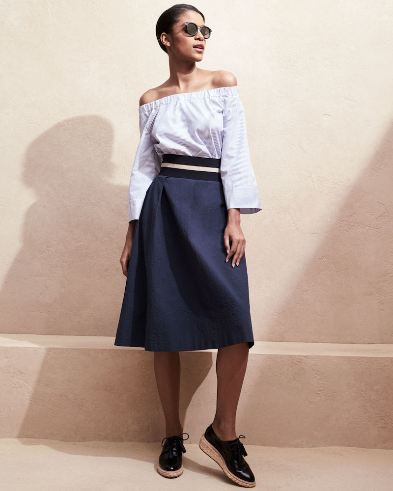 Antonelli Ischia Pebbled Stretch-Cotton Skirt