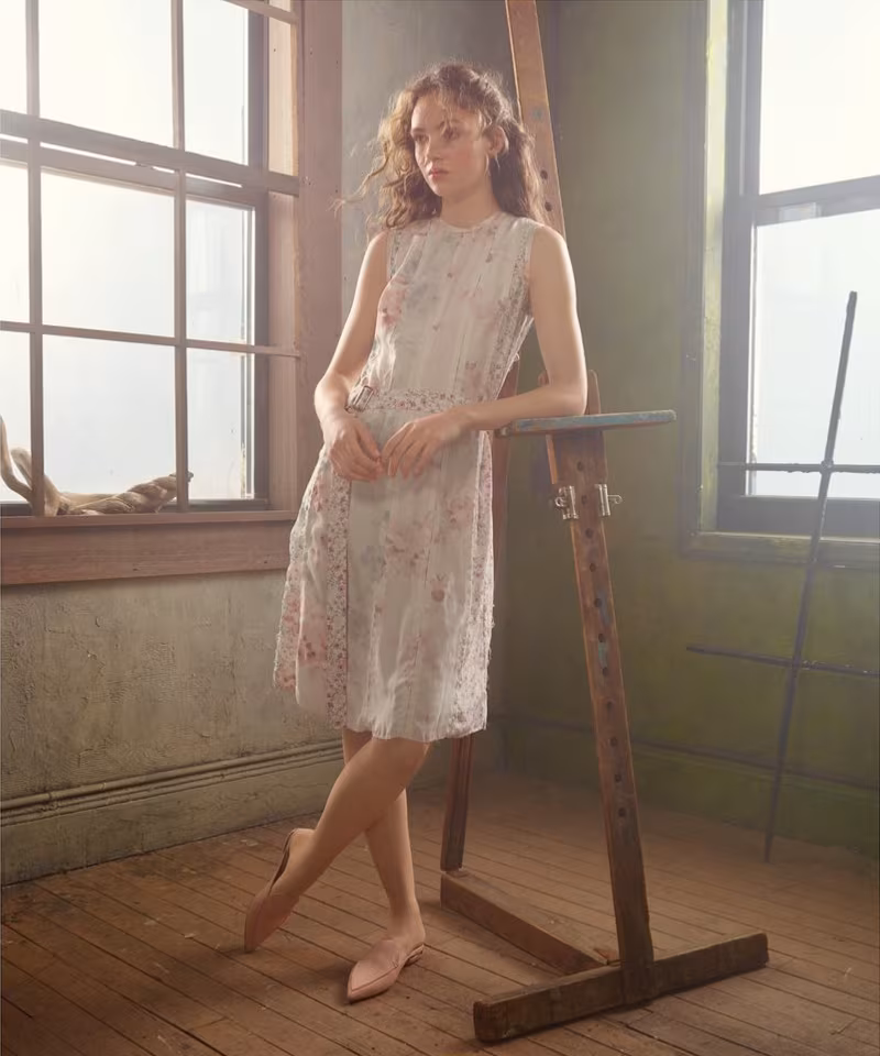 Calvin Klein Collection Floral Silk Dress