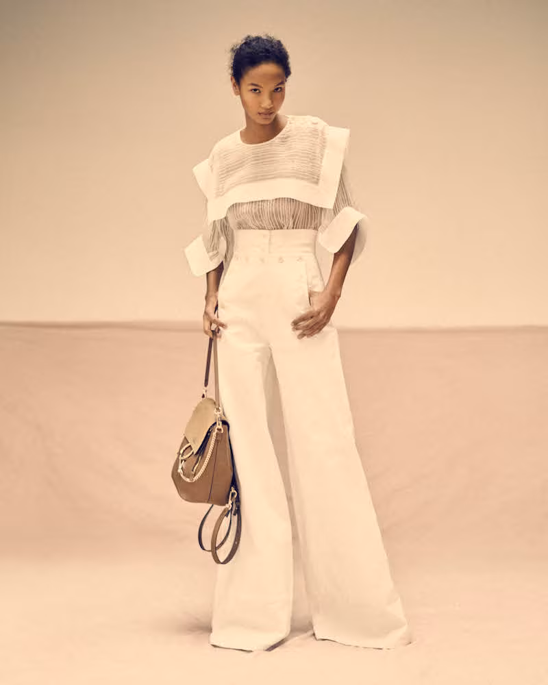 Chloé Cotton Wide-Leg Sailor Pants