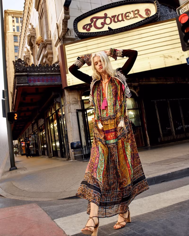 Etro Printed Silk Caftan
