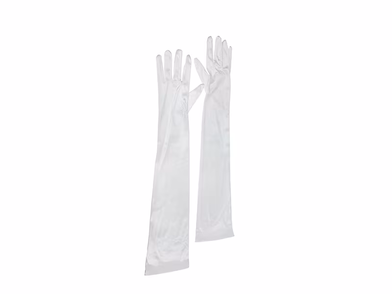 Fakeface Lady Soft Steetch Satin Formal Prom Banquet Dress Bridal Gloves