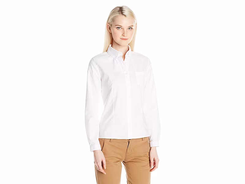 French Toast Long Sleeve Oxford Blouse