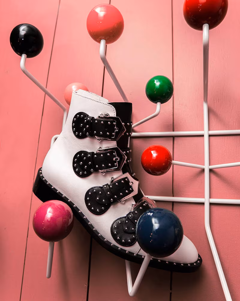 Givenchy 20mm Prue Studded Leather Boots