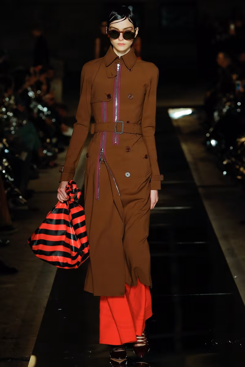 Givenchy Zip-Trim Long Belted Trenchcoat