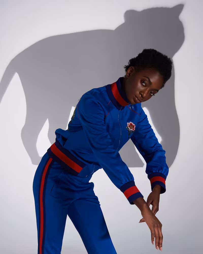 Gucci Blue Embroidered Track Jacket