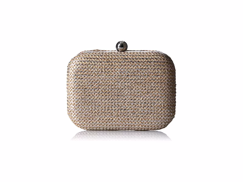 Jessica McClintock Roxi Painted Straw Minaudiere