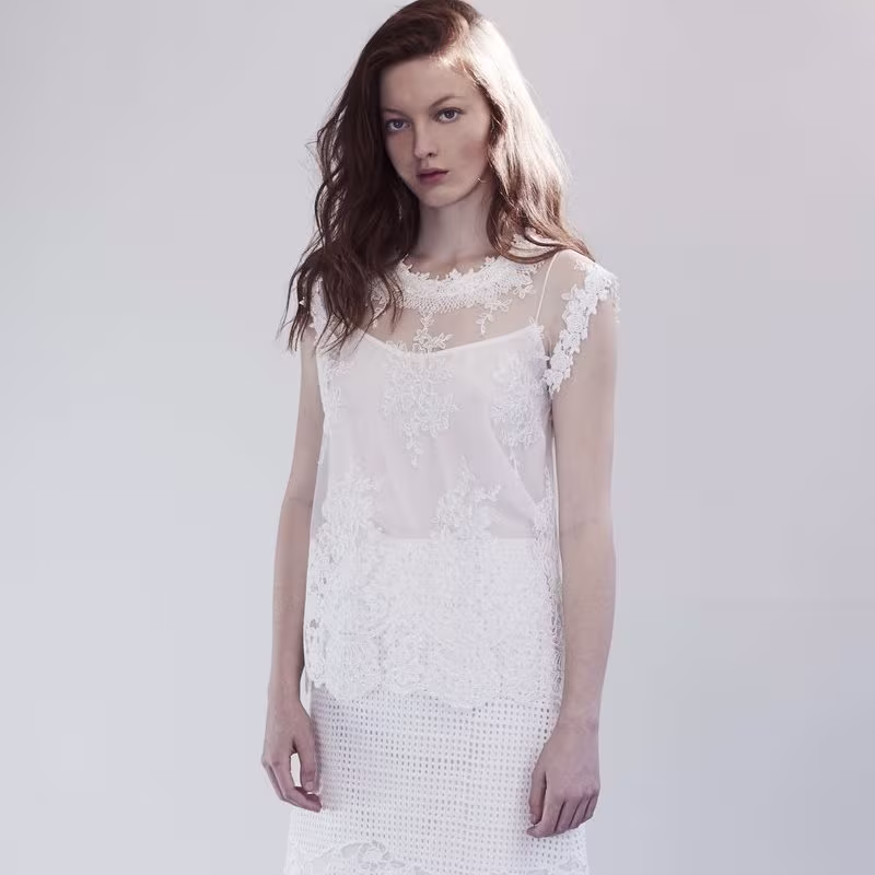 Kobi Halperin Tula Sleeveless Lace Blouse
