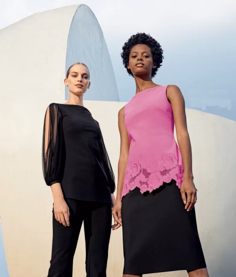 La Petite Robe di Chiara Boni Tunic with sheer sleeves