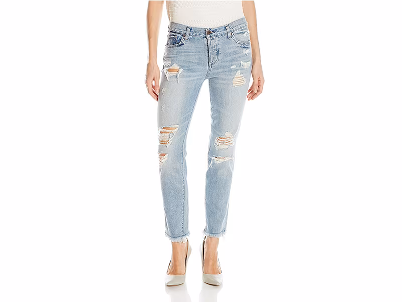 Lucky Brand Sienna Slim Destructed Boyfriend Jean
