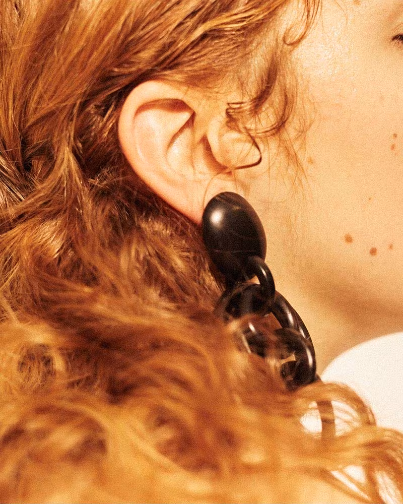 Monies Ebony Hooped Clip-On Earrings