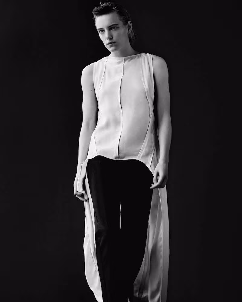 Narciso Rodriguez High-Low-Hem Blouse