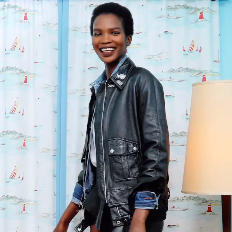 Saint Laurent Oversized Leather Bomber Jacket