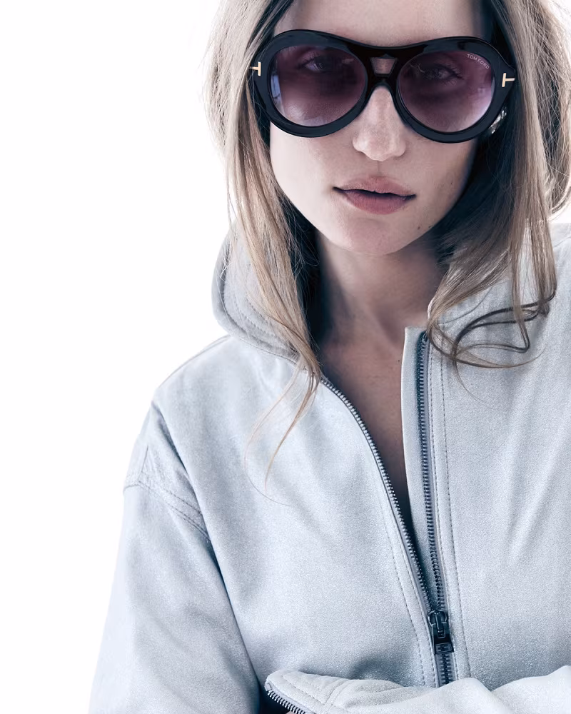 TOM FORD Isla Chunky Aviator Sunglasses