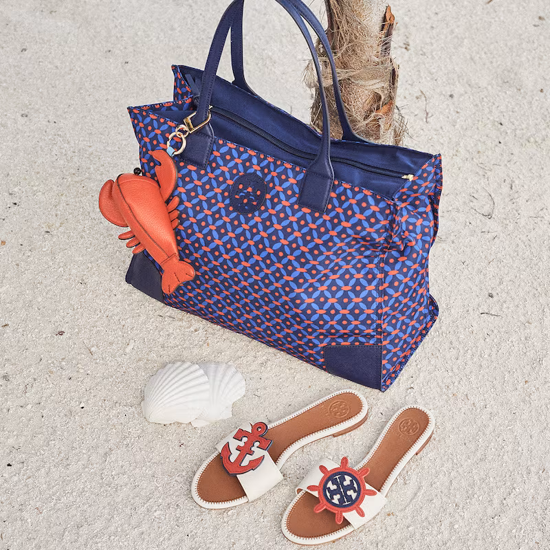 Tory Burch Ella Packable Printed Nylon Tote