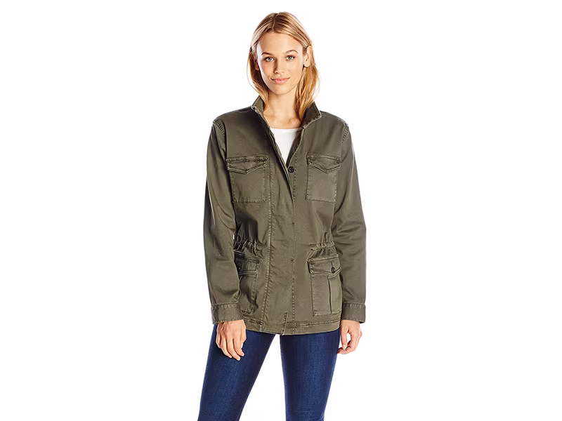 Two by Vince Camuto Stretch Sateen Classic Cargo Jacket