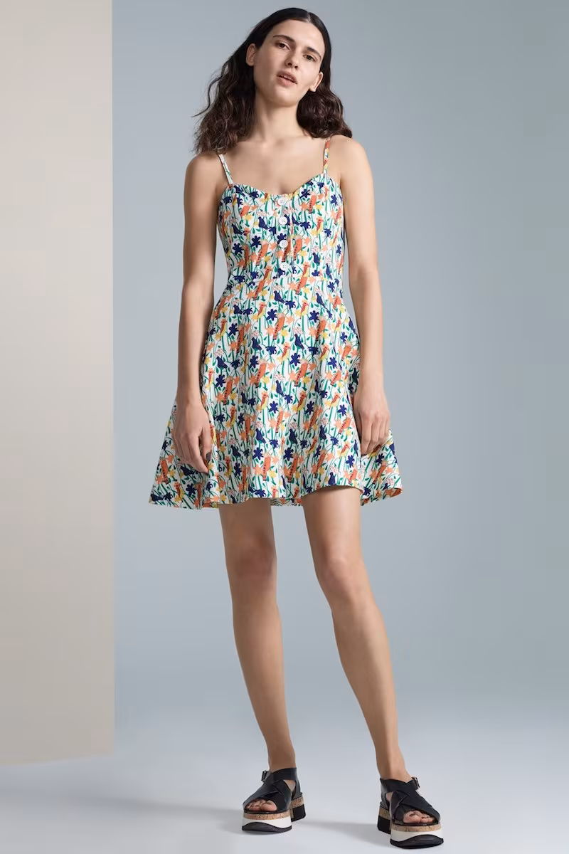 Alice + Olivia Nella Stretch Cotton Slipdress
