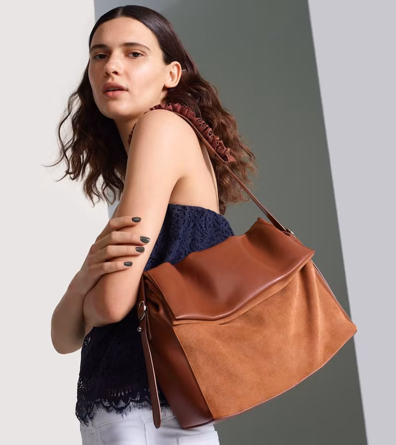 ALLSAINTS Maya Calfskin Shoulder Bag