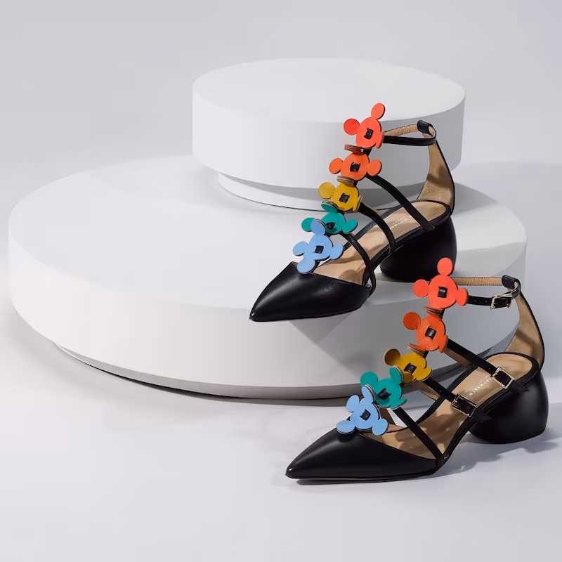 Anya Hindmarch Apex Leather Block-Heel Shoes