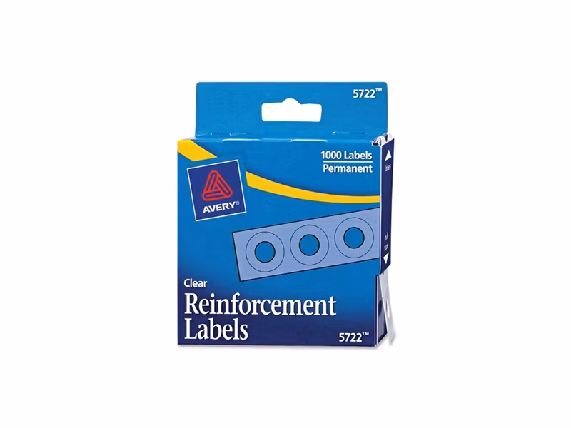 Avery Clear Self-Adhesive Reinforcement Labels