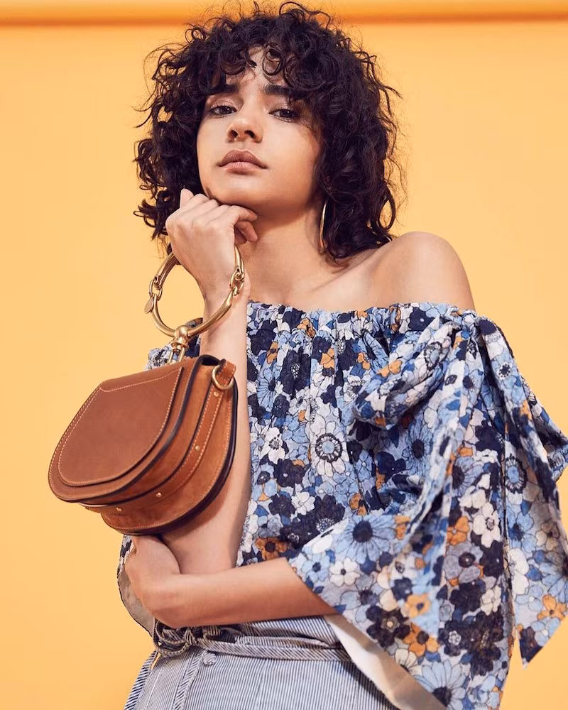Chloé Small Flower Print Gaufre Blouse
