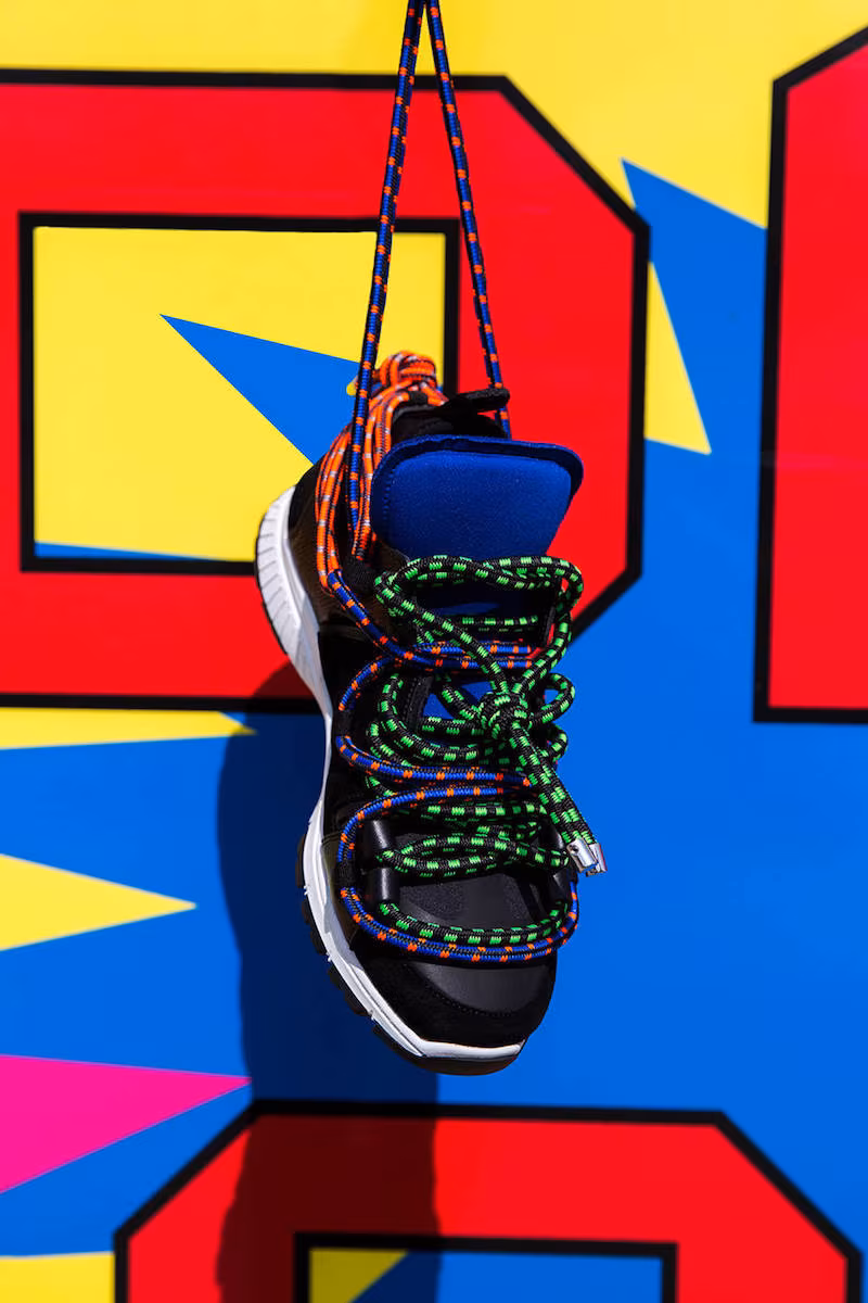 Dsquared2 Bungy Jump Neoprene & Leather Sneakers