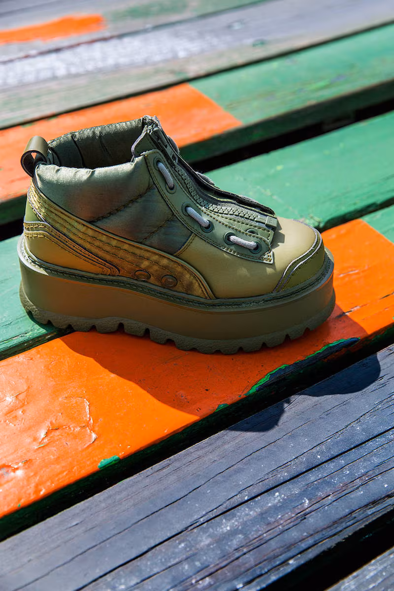 Fenty x Puma 40mm Silk & Leather Sneakers